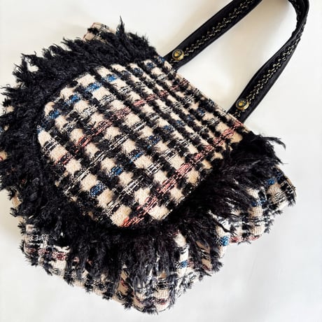italian tweed gather bag