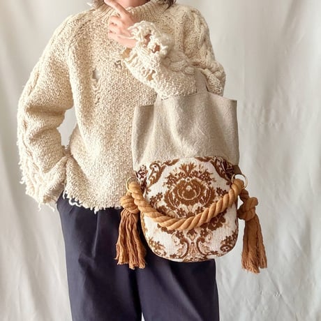 bicolor 2way bag（damask)