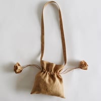 linen tote bag & linen drawstring  shoulder bag ( beige)