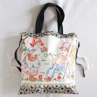 "upcycle" vintage embroidery bag