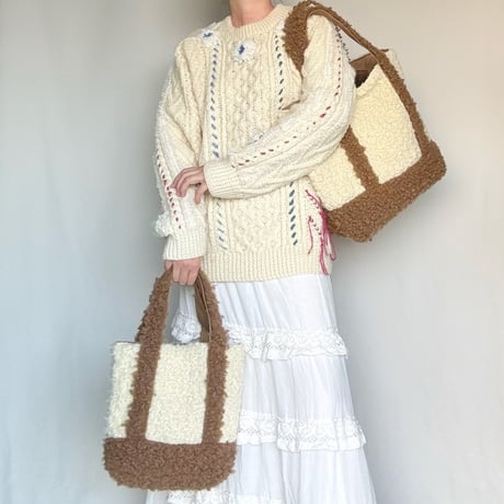 rum fur tote bag (brown)