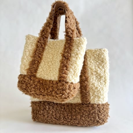 rum fur tote bag (brown)