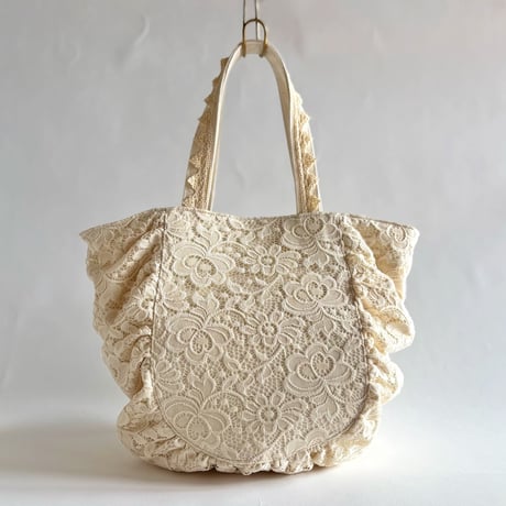 flower embroidery gather bag  ”A"