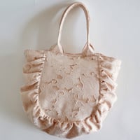 vintage fabric gather bag  （floral)