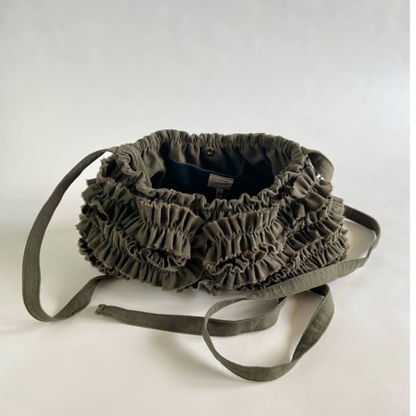 shirring bag （khaki)