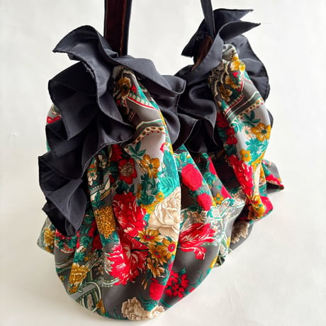 vintage scarf upcycle bag (floral)