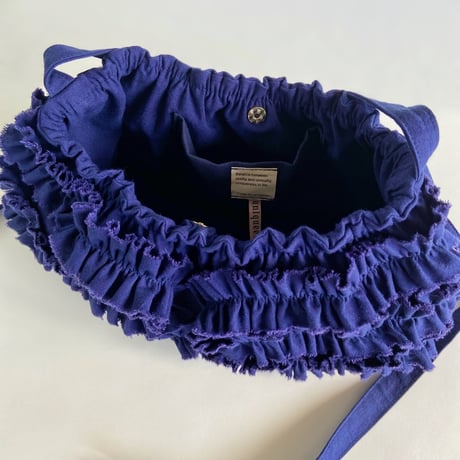 shirring bag （light navy)