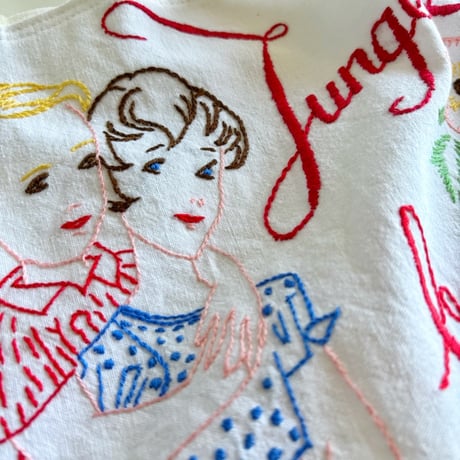 "upcycle" vintage embroidery bag (ecru)