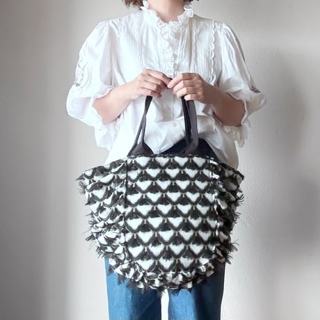 vintage fabric gather bag