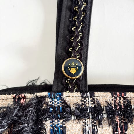 italian tweed gather bag