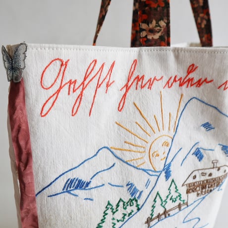"upcycle" vintage embroidery bag "c"