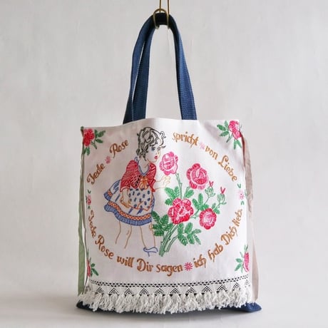 "upcycle" vintage embroidery bag