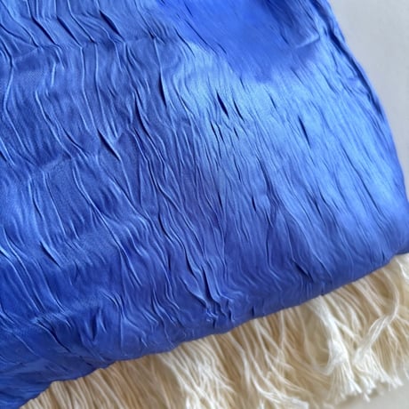 "upcycle" vintage lace  bag  (cornflower blue)