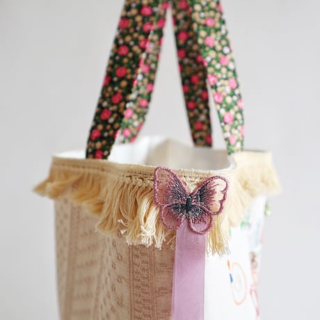 "upcycle" vintage embroidery bag "b"