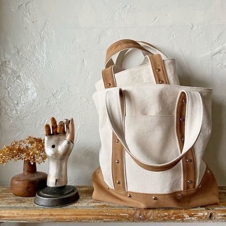 canvas tote bag large (mocha)