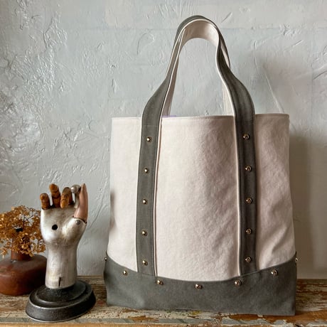 canvas tote bag large (middle gray)