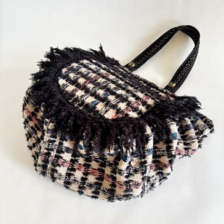 italian tweed gather bag