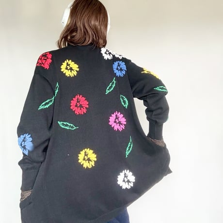vintage cotton knit  cardigan