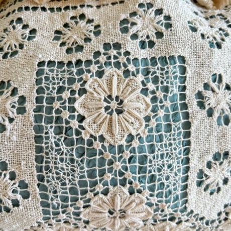 vintage lace  bag  (mint blue)