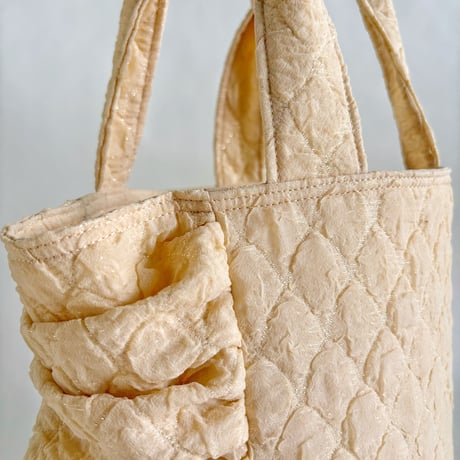 gather tote bag　（beige)