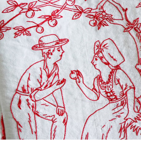 embroidery wood handle bag  (LOVE)