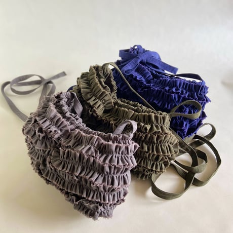 shirring bag （light navy)