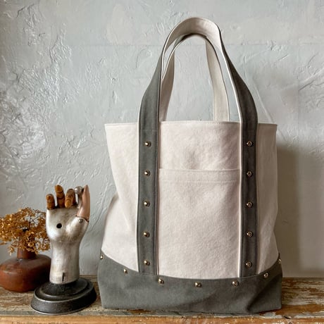 canvas tote bag large (middle gray)
