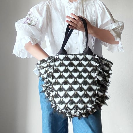 vintage fabric gather bag