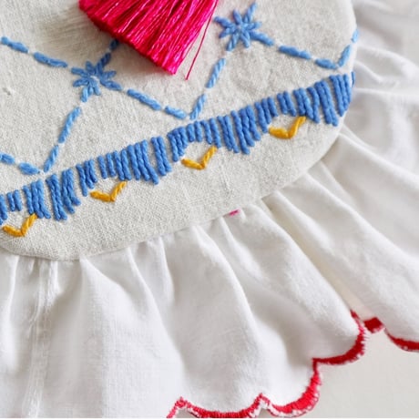 vintage embroidery pouch "d"