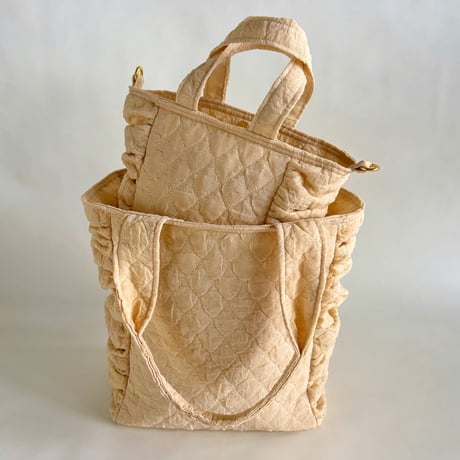 gather tote bag　（beige)