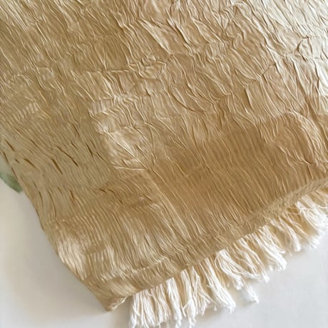 "upcycle" vintage lace  bag  (pale yellow)