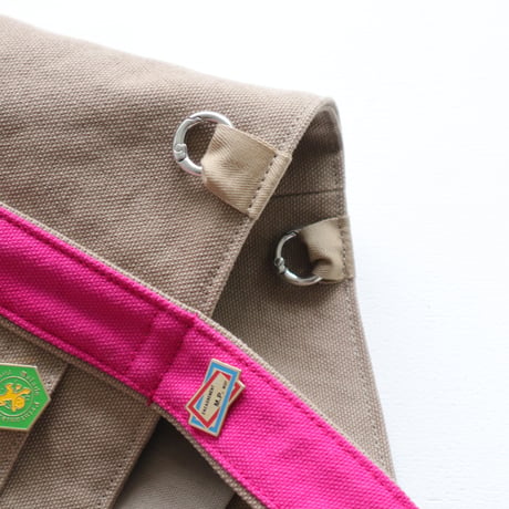 canvas tote bag (mushroom & pink)