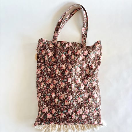 "upcycle" vintage lace  bag  (old rose)