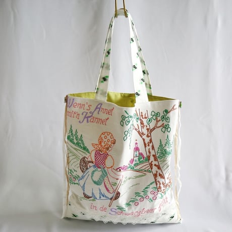 "upcycle" vintage embroidery bag