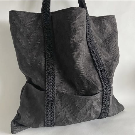 french linen herringbone bag