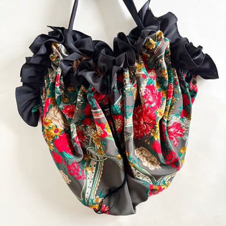 vintage scarf upcycle bag (floral)