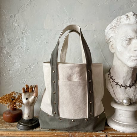 canvas tote bag large (middle gray)