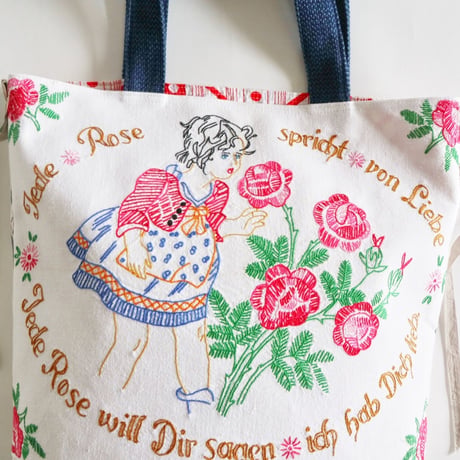 "upcycle" vintage embroidery bag