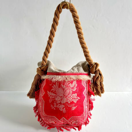 ”upcycle" bicolor 2way bag (doily)
