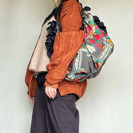vintage scarf upcycle bag (floral)