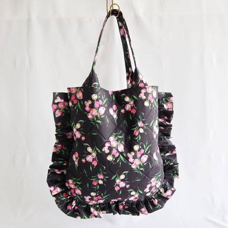 quilting frill floral bag (Japan)