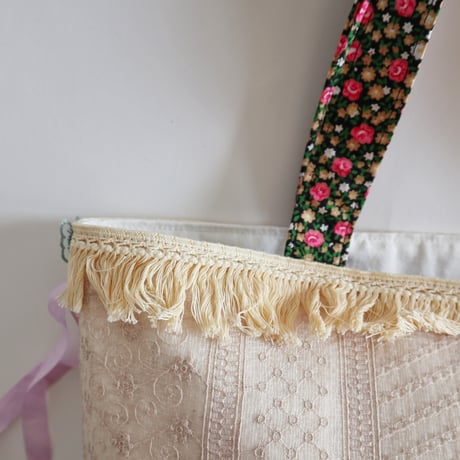 "upcycle" vintage embroidery bag "b"