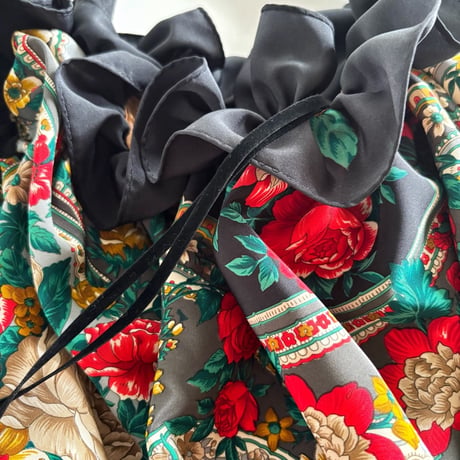 vintage scarf upcycle bag (floral)