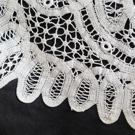 vintage lace bucket bag (charcoal)