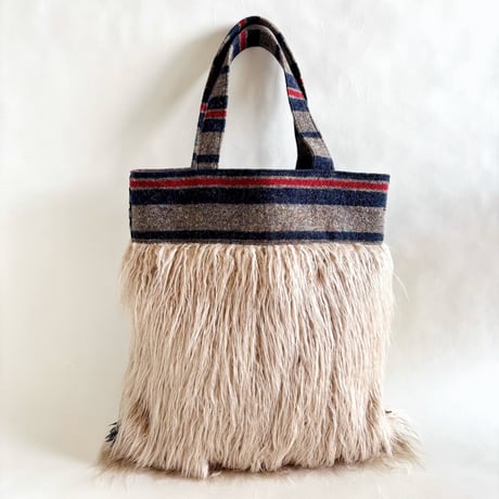 "upcycle" vintage  bag  (dog)