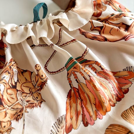 vintage scarf upcycle bag (western)