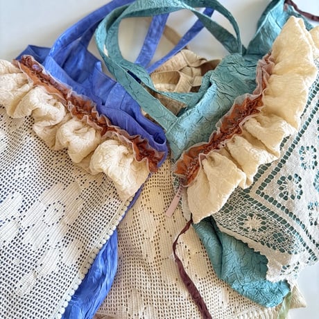 vintage lace  bag  (mint blue)