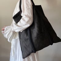 french linen herringbone bag