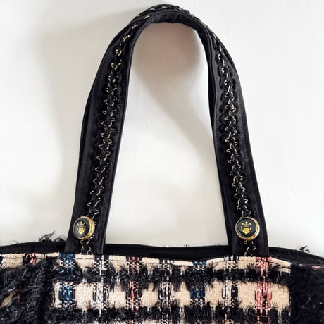 italian tweed gather bag