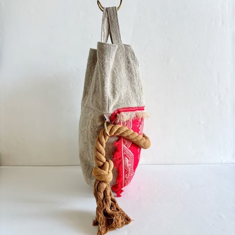 ”upcycle" bicolor 2way bag (doily)
